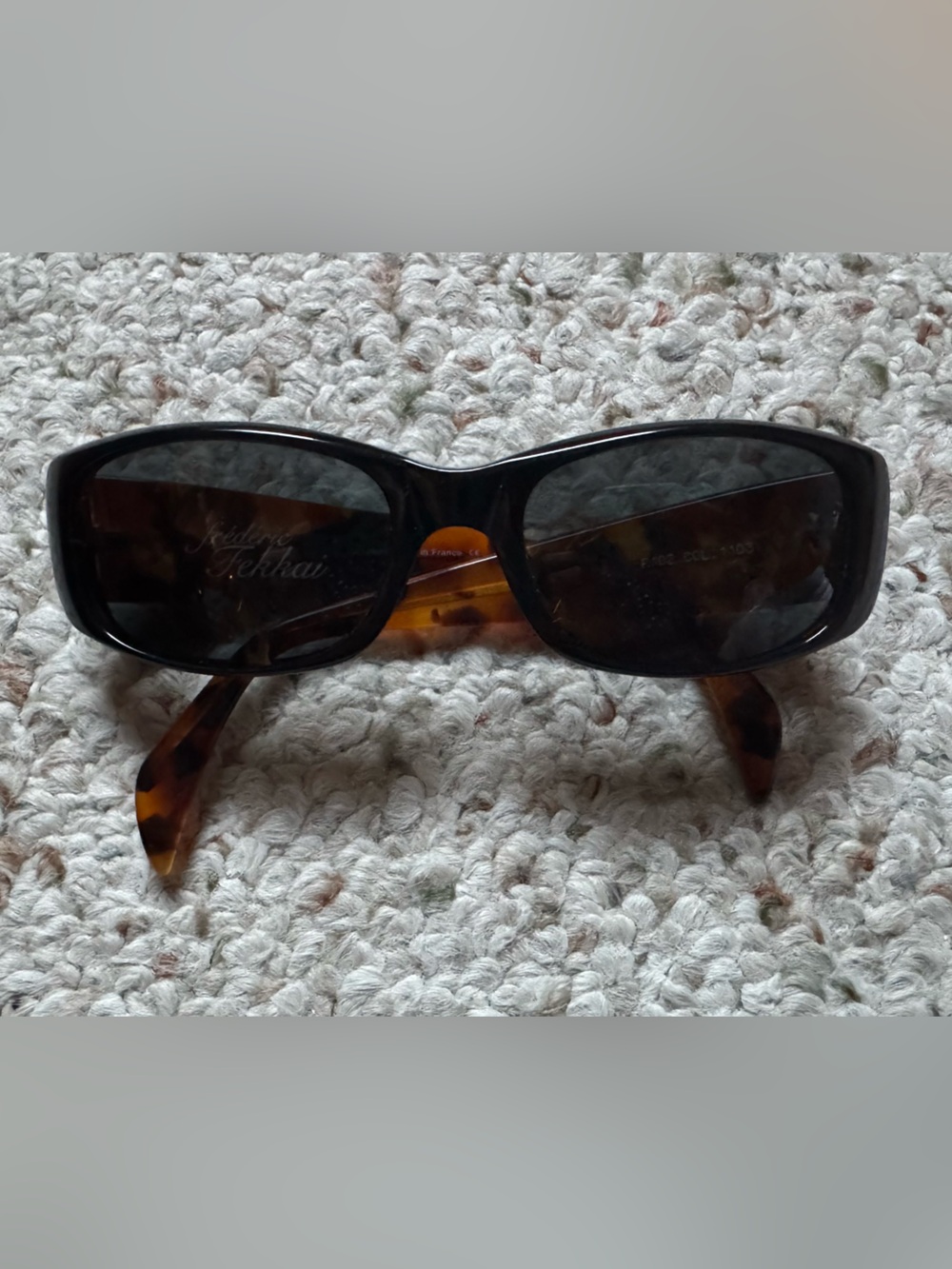 Vintage Frederic Fekkai Tortoiseshell Rectangle Sunglasses